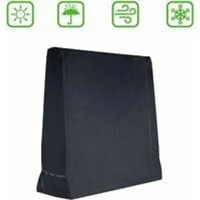 Produktbild von Gartenmöbelabdeckung Tischtennisplattenabdeckung Wasserdichte Outdoor-Tischtennisplattenabdeckung 201D Schwarzes Oxford-Gewebe (165 x 70 x 185 cm)