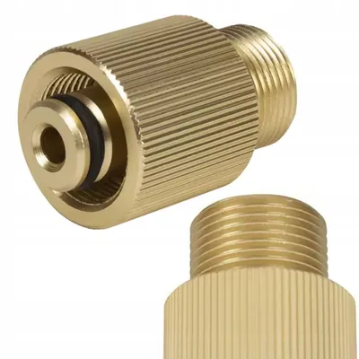 Zdjęcie produktu dla BrassConnect M22 Adapter - Redukcja mosiężna | Trzpień 15 mm + 14 mm | Gwint M22 | Do myjek Karcher Lavor Bosch Nilfisk
