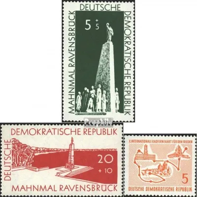 Produktbild von Briefmarken DDR 1957 Mi 566-567,568 (kompl.Ausg.) gestempelt Aufbau nationaler Gedenkstätten