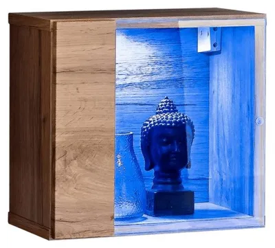 Image de Vitrine murale vitrée RIONATA 10 – chêne wotan
