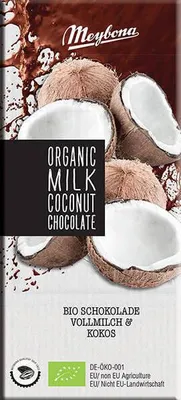 Productafbeelding van Meybona Organic Milk Cocos Chocolate (100 gr)