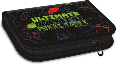 Produktbild von ARS UNA Schule Federmäppchen Ultimate Gamer, gefüllt, schwarz-grün, für Jungen