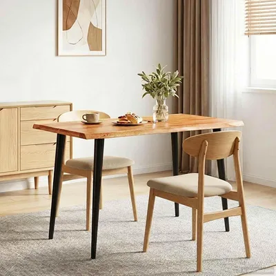 Produktbild von vidaXL Esstische Braun und Schwarz 110 x 55 x 78 cm Massivholz Mango