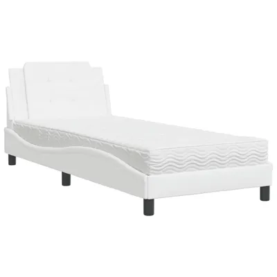 Produktbild von Bettgestell ohne Matratze "Zadar" Weiß 100x200 cm Kunstleder