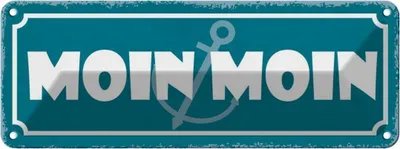 Image de vianmo Plaque en tôle 10x27 cm Moin Moin