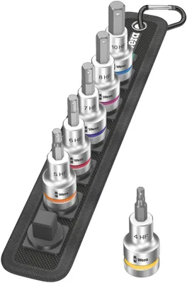 Produktbild von Wera Belt C 2, Steckschlüssel-Satz, 1/2", Metrisch, 6 Kopf/Köpfe, 4,5,6,8,10 mm, 285 mm