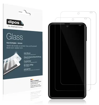 Produktbild von 2x Schutzfolie für Krip K6b - Anti-Shock 9H Folie dipos Glass Kunststoffglas