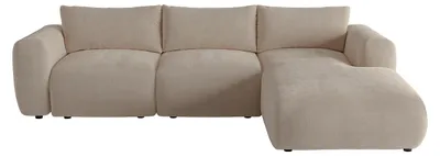 Produktbild von Ecksofa rechts aus Stoff in Beige POLIRIA