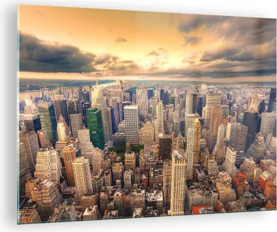 Produktbild von Bilder auf glas - Stadt Wolkenkratzer Amerika Innenstadt - 70x50cm - Glasbilder - Wandbilder - Kunstdruck - Wanddekoration aus Glas - Glas Bilder - Wandbild auf Glas - GAA70x50-2638