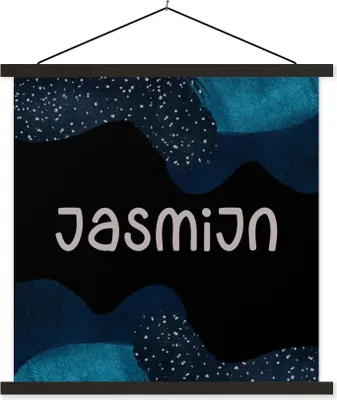 Produktbild von MuchoWow® Textilposter Jasmin - Pastell - Mädchen 120x120 cm mit schwarzem Rahmen - Aufhängungsset