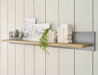 Produktbild von Wohn-/Esszimmer Wandboard in grau mit Artisan Eiche Nb. CHATHAM-61, B/H/T ca. 150/20/19 cm