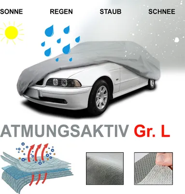 Produktbild von [pro.tec] Plná garáž veľkosti L Priedušný vodoodpudivý kryt odolný voči UV žiareniu pre autá - veľmi dobrý