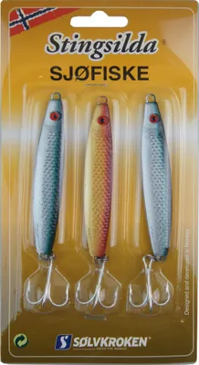 Produktbild von Solvkroken Stingsilda - 3 Pilker, Gewicht / Länge / Hakengröße:60g - 9.5cm - Gr. 1