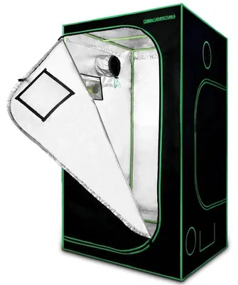Produktbild von Pflanzzelt Gewächshaus - Growbox 120x120x200 cm - Indoor Anzuchtzelt - Reflektierende Innenbeschichtung - Lichtdicht - Grün