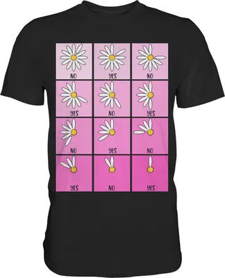 Produktbild von Gänseblümchen Ja Nein Spiel Garten Motiv Gärtner Shirt – Black / L