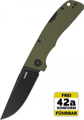 Produktbild von Schnitzel KVAR, Outdoor Taschenmesser, grün, schwarz - Bushcraft Campingmesser Klappmesser Folder
