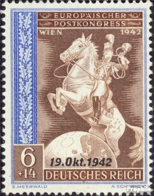 Produktbild von Briefmarken Deutsches Reich 1942 Mi 824 postfrisch Postverein