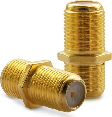 Produktbild von F Verbinder Antennen Kabel Verlängerung 2x Sat Buchse Kupplung Koaxial Vergoldet