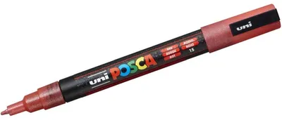 Immagine prodotto di UNIBALL Marker UNI POSCA PC-3M Glitter rot 6 Stück Verkaufseinheit 665594 4902778198018