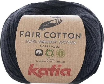 Zdjęcie produktu dla Katia Fair Bawełna 2 Black Przędza dziewiarska