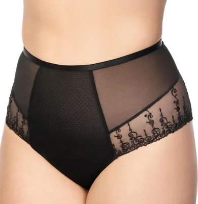 Produktbild von Ulla Exclusive Line Taillen Slip Mit Tüll verstärkte Baupartie, Edle Schweizer Stickerei mit Ornamenten und Glitzereffekt, Modische Bändchen-Verzierungen