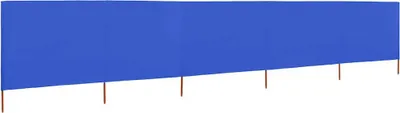 Produktbild von vidaXL 5-teiliges Windschutzgewebe 600 x 120 cm Azurblau