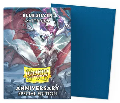 Obrázok produktu pre Dragon Shield Standard Size Dual Matte Sleeves - Anniversary Special Edition Blue Silver (100 obalov)