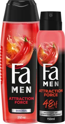 Produktbild von FA Duschgel Men Attraction Force, 1x 250 ml & Deospray Men Attraction Force, 1x 150 ml