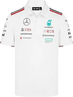 Produktbild von Mercedes AMG Petronas F1 2024 Herren Team Polo Shirt Weiß