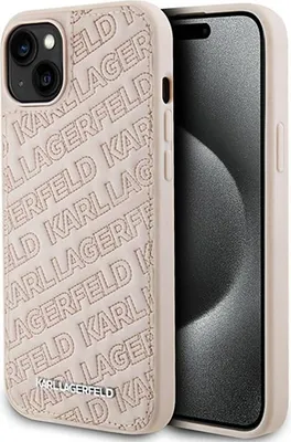 Image de Karl Lagerfeld Klhcp15Mpqkpmp Iphone 15 Plus / 14 Plus 6.7 Różowy/Pink Hardcase Quilted K Pattern