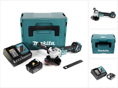 Produktbild von Makita DGA 513 RG1J Akku Winkelschleifer 18V 125mm Brushless + 1x Akku 6,0Ah + Ladegerät + Makpac