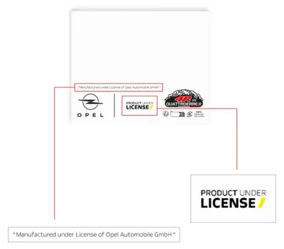 Immagine prodotto di Emblema Opel Motorsport adesivo 3D, 38 x 90 mm, giallo