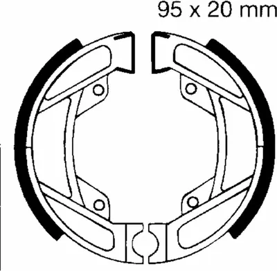 Immagine prodotto di Ganasce freno EBC con molle H334 D.95mm per Honda