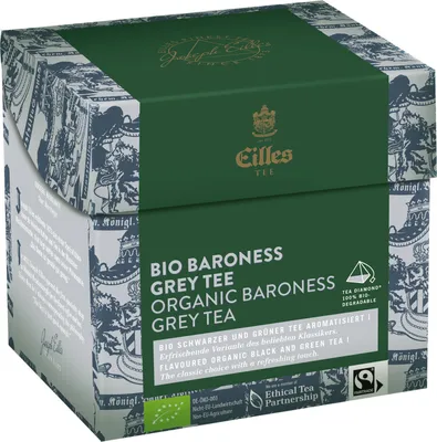 Produktbild von EILLES TEE Tea Diamond  BARONESS GREY TEA Blatt im Pyramidenbeutel, 20er Box