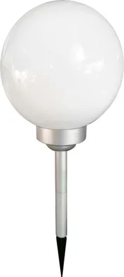 Obrázok produktu pre Solárna lampa plastová + hliník. guľa 15cm+