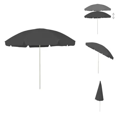 Productafbeelding van vidaXL Strandparasol, antraciet, 300 cm - Parasols en zonbescherming