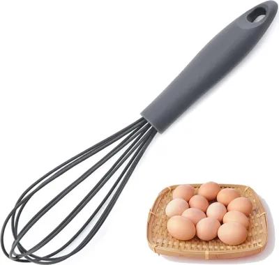 Produktbild von Silikon Schneebesen für Küche Schlagen Rühren Grau