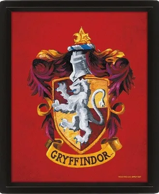 Produktbild von Harry Potter - Poster "Colourful Crest", Gryffindor PM8338 (25,4 cm x 20,32 cm) (Rot/Gold)