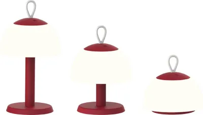 Produktbild von Luxus - Tischlampe Lesbos 3-in-1 - Bordeauxrot - H8 x Ø14