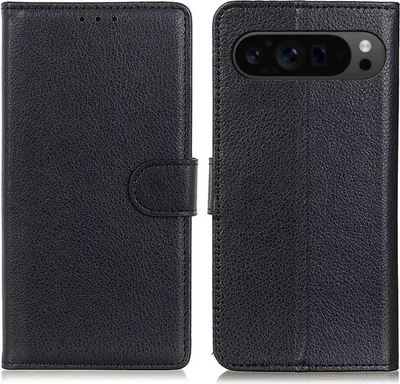Produktbild von Für Google Pixel 9 Pro XL Smart Handy Tasche Schwarz Etuis Kunst-Leder Hülle Book Case