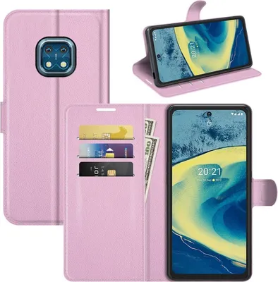 Produktbild von König Design Hülle kompatibel mit Nokia XR20 Kunstleder Handyhülle - Handy Case Rosa