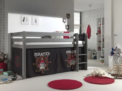 Produktbild von Vipack Spielbett Pino mit Textilset "Pirates"