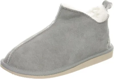 Produktbild von Lammfell Hausschuhe - CINDERELLA GRAU/WEIß - Schuhgröße: EUR 41