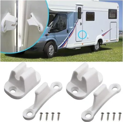 Produktbild von Nylon-T-Doorstopper für Wohnwagen und Caravans mit Haken - 2 Stück
