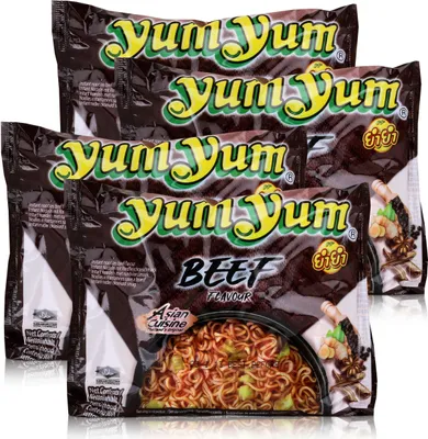 Produktbild von Yum Yum Instant Nudeln Rind 60g - BEEF - Fertiggericht (4er Pack)