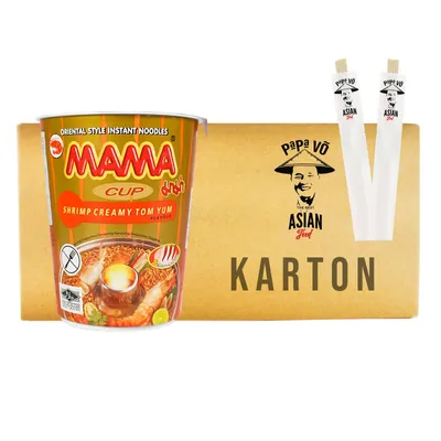 Produktbild von Mama Instant Nudelsuppe Tom Yum Creamy CUP 16x70g
