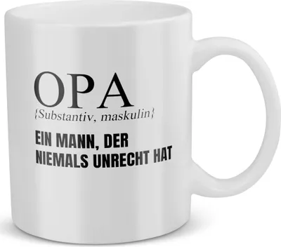 Produktbild von 22Feels Opa Geschenk Geburtstag Grossvater Tasse Rentner Kaffeetasse Männer Weihnachten Herrentag Beste Grosseltern Geschenkidee Haferl