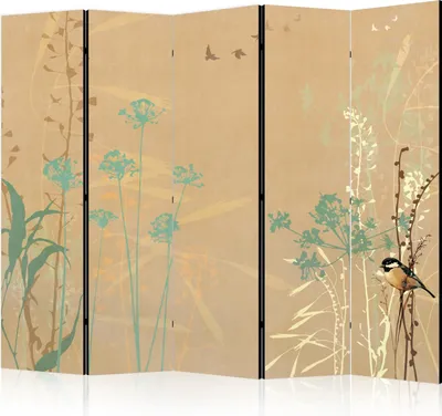 Zdjęcie produktu dla Parawan dwustronny Dla dzieci 225x172 cm 5-częściowy beżowy