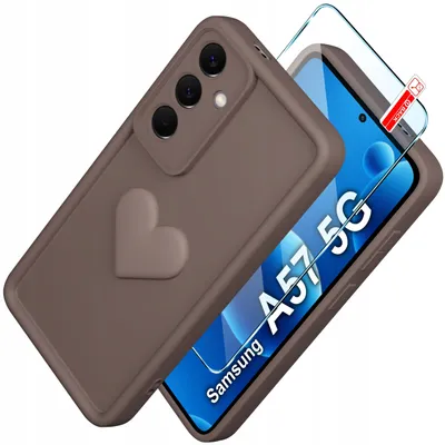 Immagine prodotto di Etui do Samsung A57 5G silikonowe MATOWE serce + Szkło ochronne 9H