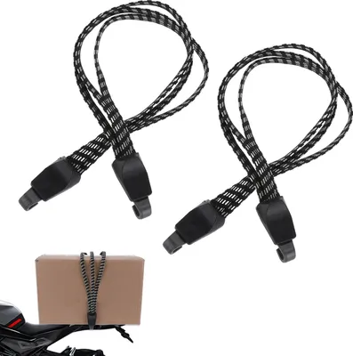 Produktbild von AOZUO Set aus 2 Fahrradgurten mit Haken, verstellbare Fahrradgurte für Gepäckträger, elastisches Fahrradseil, Gepäckbefestigung, Fahrrad-Hakenband für Camping, Gepäckträger, Motorrad